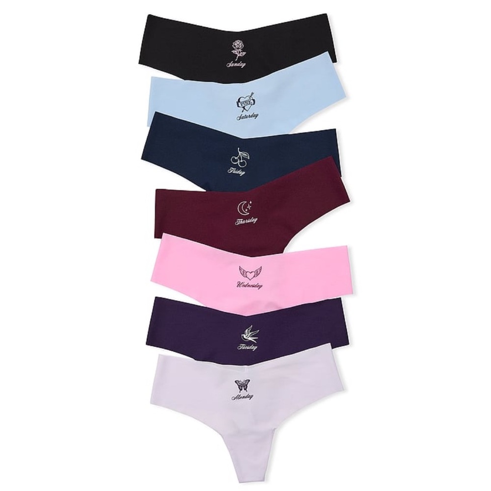 Victoria's Secret PINK no show Thongs Pack of 7